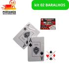 Baralho de Plástico Truco Cartas 02 Jogo Baralho 54 Cartas