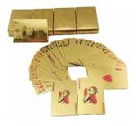 Baralho dourado carteado poker truco jogos mesa