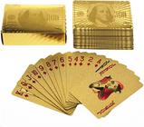 Baralho Dourado Ouro A Prova D'água Poker Truco Cartas Jogos (Dourado)