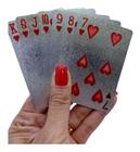 Baralho Prateado cinza brilhante Poker Truco jogos cartas