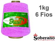 Barbante 1 kg Fio 6 Soberano Rosa crochê trico - Euroroma