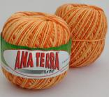 Barbante Ana Terra Arte Laranja Pêssego -200 Gr - Fio 6 - 220m - Multicolor Mesclado - Barbantes ANA TERRA ARTE