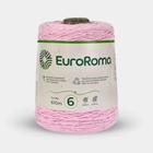 Barbante euroroma colorido 06 fios cor rosa bebê 600 gr - EUROFIOS