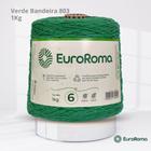 Barbante EuroRoma Colorido N.6 1Kg Cor Verde Bandeira 803