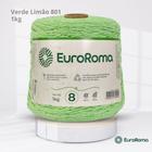 Barbante EuroRoma Colorido N.8 1Kg Cor Verde Limão 801