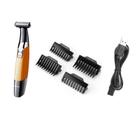 Barbeador de cabelo de barba elétrica Aparador USB Barbeador recarregável para homenspilador profissional uma lâmina barba clipper razor Aparadores de cabelo (laranja)