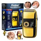 Barbeador elétrico Kemei KM-2028 Shaver velocidade ajustável display led recarregável usb