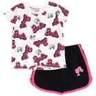 Barbie Big Girls T-Shirt e Dolphin Active Shorts Outfit