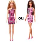 Barbie Boneca Fashion & Beauty Cabelo Sortidos Loiro ou Morena - Babie Fashion Vestido Mattel - PANAMI