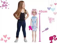 Barbie Boneca Profissões Cabeleireira Acessórios Large Doll 65cm Grande Brinquedo infantil meninas