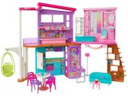 Barbie Casa 2 Andares Malibu House Férias 6 Cômodos Mattel
