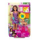 Barbie Conjunto Adota Cachorrinhos Morena - Mattel