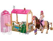 Barbie Conjunto de Estábulo Com Boneca E Cavalo - Mattel