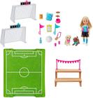 Barbie Dreamhouse Adventures 6 polegadas Chelsea Doll com Playset de Futebol e Acessórios