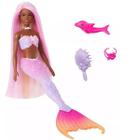 Barbie Fantasy Sereias Cores Magicas Negra HRP96 - Mattel