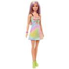 Barbie Fashionista Vestido Colorido e Mecha Roxa - Mattel