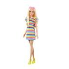 Barbie Fashionista Vestido Listrado Colorido - Mattel