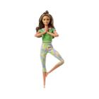 Barbie Feita Para Mexer Morena Roupas Esportivas Yoga Mattel