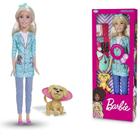 Barbie Large Doll Veterinária C/12 Frases Mattel - Pupee