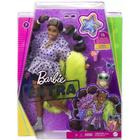 Barbie Morena EXTRA Conjunto de Flores com PET HDJ45 -Mattel