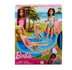 Barbie Piscina Com Boneca Maiô Rosa - Mattel