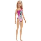 Barbie Praia - Loira Maiô Rosa - Mattel