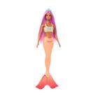 Barbie Sereia Cabelo Colorido Cauda Laranja HRR02 - MATTEL