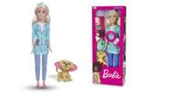 Barbie veterinaria fala 12 frases Boneca Barbie veterinária com pet Brinquedo 1289 original Mattel