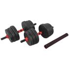 Barra Anilha Halter Dumbbell Kit Musculação 20Kg