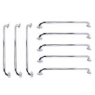 Barra de Apoio 70cm Inox Kit 8 Unidades Idoso Criança Gestante Deficiente Acessibilidade Casa Banheiro Box Suporte Corrimao Proteçao Segurança