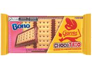 Barra de Chocolate Bono Chocotrio ao Leite com Recheio de Morango e Biscoito 90g Garoto