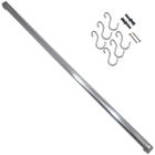 Barra De Inox Para Cozinha 80cm 6 Ganchos Utensílios Encaixe