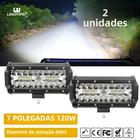 Barra De Luz De Trabalho LED 120W 7 '' Spot Flood Combo Para Trator Barco Caminhão Off-road SUV ATV