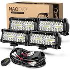 Barra de luz LED NAOEVO de 7 polegadas para neblina, condução e caminhão off-road