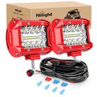 Barra de Luz LED Nilight 60W - 10cm - Kit com 2 Peças (Spot e Flood)