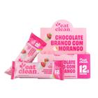 Barra de Proteína Chocolate Branco com Morango Eat Clean (Cx c/ 12un de 45g)