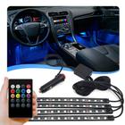 Barra Led Neon RGB Interno BMW X3 2004 2005 2006 2007 2008 2009 Luz Interna Controle Tunning Automotivo Carro Barato