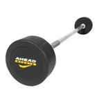 Barra Reta Montada 12,5 Kg Ahead Sports Preto e Amarelo