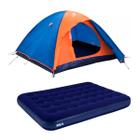 Barraca de Camping Falcon NTK 3 pessoas e coluna d'água de 1000mm + Colchão Casal Inflavel Kala - Nautika NTK