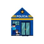 Barraca De Policia Infantil Menino Cabana Desmontável Azul