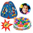 Barraca Infantil Bolinhas Tenda Mickey Casinha Menino Kit