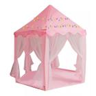 Barraca Infantil Luxo Princesa Rosa Com Luzes De Led Rosa