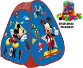 Barraca portátil mickey mouse com 50 bolinhas coloridas