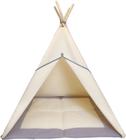 Barraca tenda cabana infantil+tapete acolchoado com detalhes em cinza 135x90x90cm