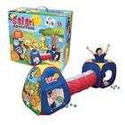 Barraca Tunel Infantil Safari Adventure 100 Bolas Pica Pau