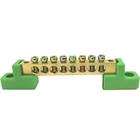 Barramento Universal Terra Terminal Aterramento Barra Borne com 8 Furos