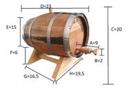 Barril amburana 3 litros - artesanal