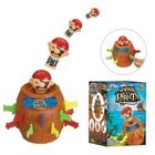 Barril Pula Pirata Grande Brinquedo Jogo Infantil Interativo até 4 Jogadores Art Brink