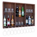 Barzinho De Parede Adega Porta Bebidas Taças Whisky - 70X100