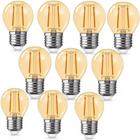 Base Amarela Vintage LED Filamento COB Lâmpadas E27 G45 6W 4W 2W 2700K Luz De Corda Branca Quente 10